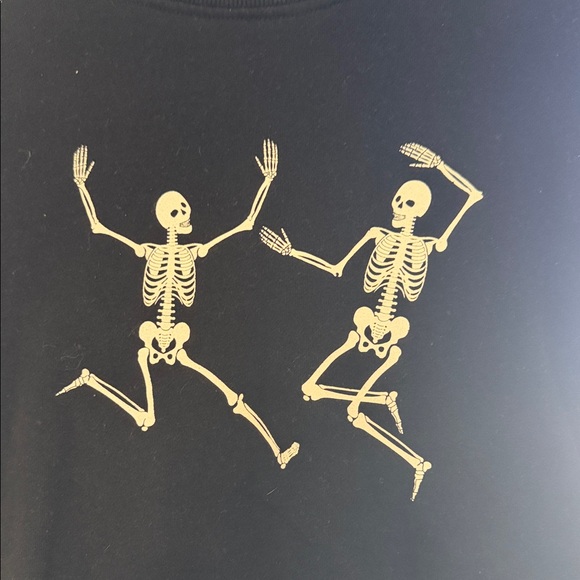 Forever 21 Black Dancing Skeletons Crewneck Sweater - Picture 2 of 4